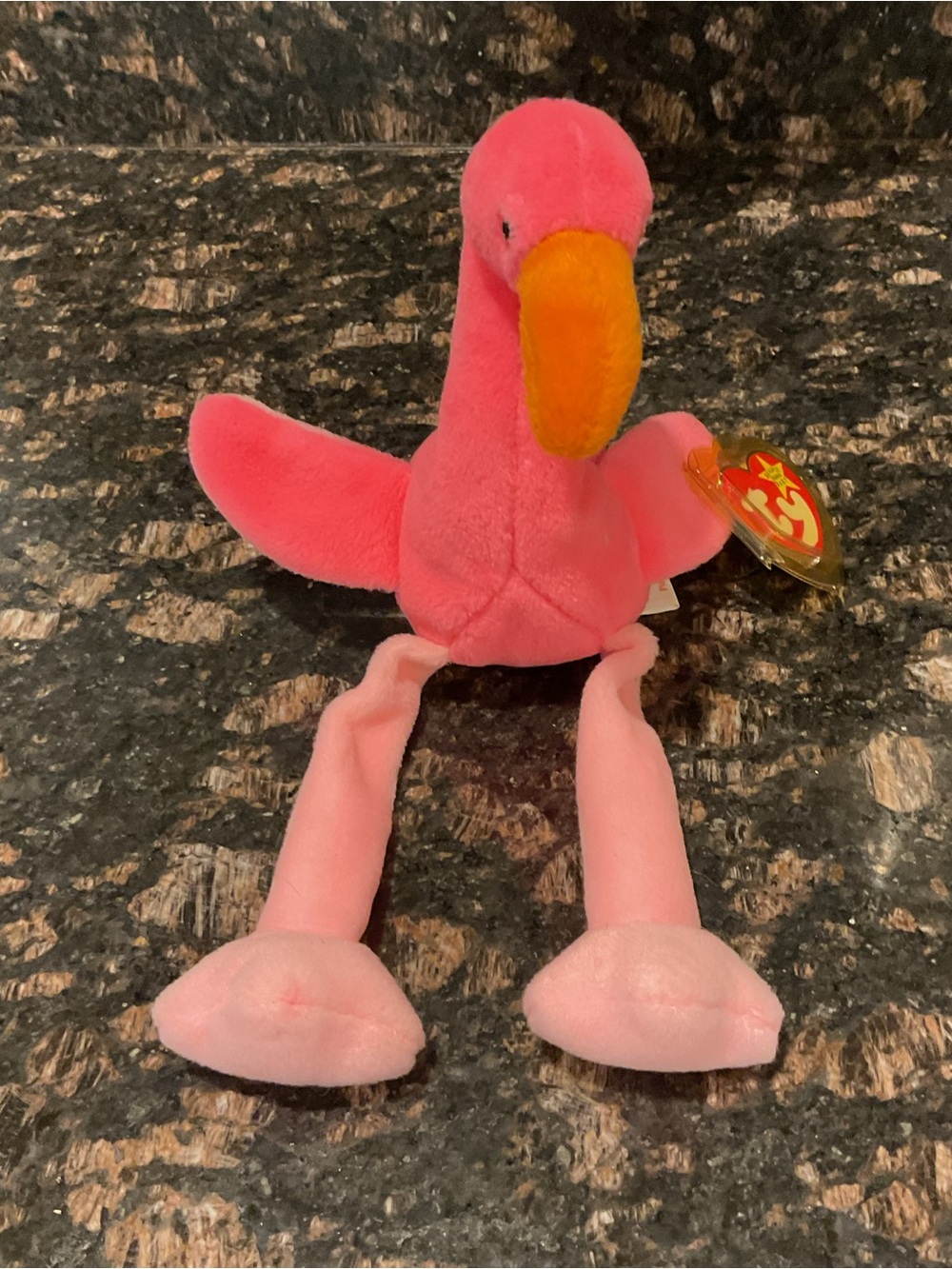 Ty Pink Flamingo Plush Beanie Baby